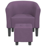 Chaise cabriolet avec repose-pied violet tissu