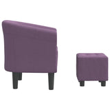 Chaise cabriolet avec repose-pied violet tissu