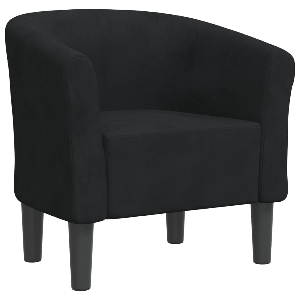 Chaise cabriolet noir velours