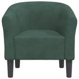Chaise cabriolet vert foncé velours