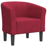 Chaise cabriolet rouge bordeaux velours