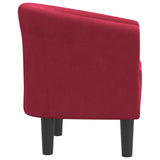 Chaise cabriolet rouge bordeaux velours