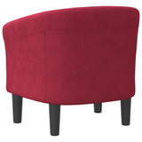 Chaise cabriolet rouge bordeaux velours