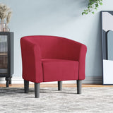 Chaise cabriolet rouge bordeaux velours