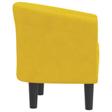 Chaise cabriolet jaune velours