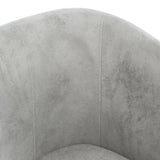Chaise cabriolet avec repose-pied gris clair velours