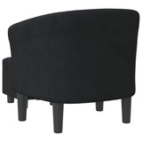 Chaise cabriolet avec repose-pied noir velours