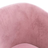 Chaise cabriolet avec repose-pied rose velours