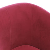 Chaise cabriolet avec repose-pied rouge bordeaux velours