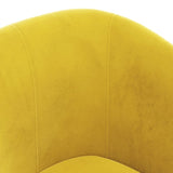 Chaise cabriolet avec repose-pied jaune velours