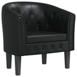 Chaise cabriolet noir similicuir