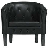 Chaise cabriolet noir similicuir