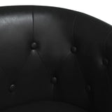 Chaise cabriolet noir similicuir