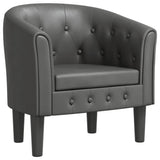 Chaise cabriolet gris similicuir