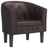 Chaise cabriolet marron similicuir