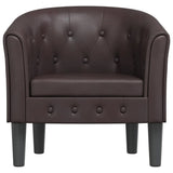 Chaise cabriolet marron similicuir