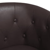 Chaise cabriolet marron similicuir
