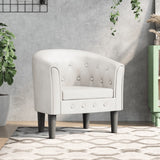 Chaise cabriolet blanc similicuir