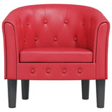 Chaise cabriolet rouge similicuir