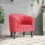Chaise cabriolet rouge similicuir