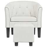 Chaise cabriolet avec repose-pied blanc similicuir