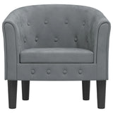 Chaise cabriolet gris foncé velours