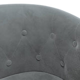 Chaise cabriolet gris foncé velours