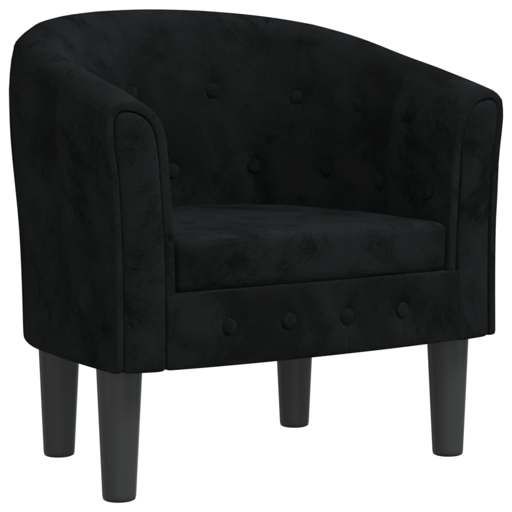Chaise cabriolet noir velours