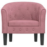 Fauteuil rose velours