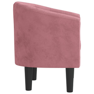 Fauteuil rose velours