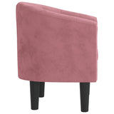 Fauteuil rose velours