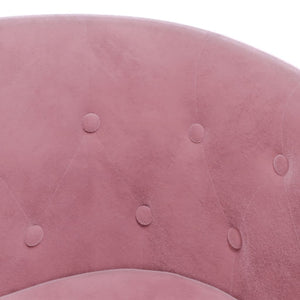 Fauteuil rose velours