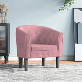 Fauteuil rose velours