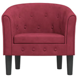 Fauteuil rouge bordeaux velours