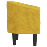Fauteuil jaune velours