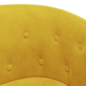 Fauteuil jaune velours