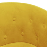 Fauteuil jaune velours