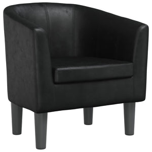 Fauteuil noir similicuir