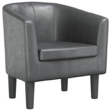 Fauteuil gris similicuir
