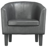 Fauteuil gris similicuir