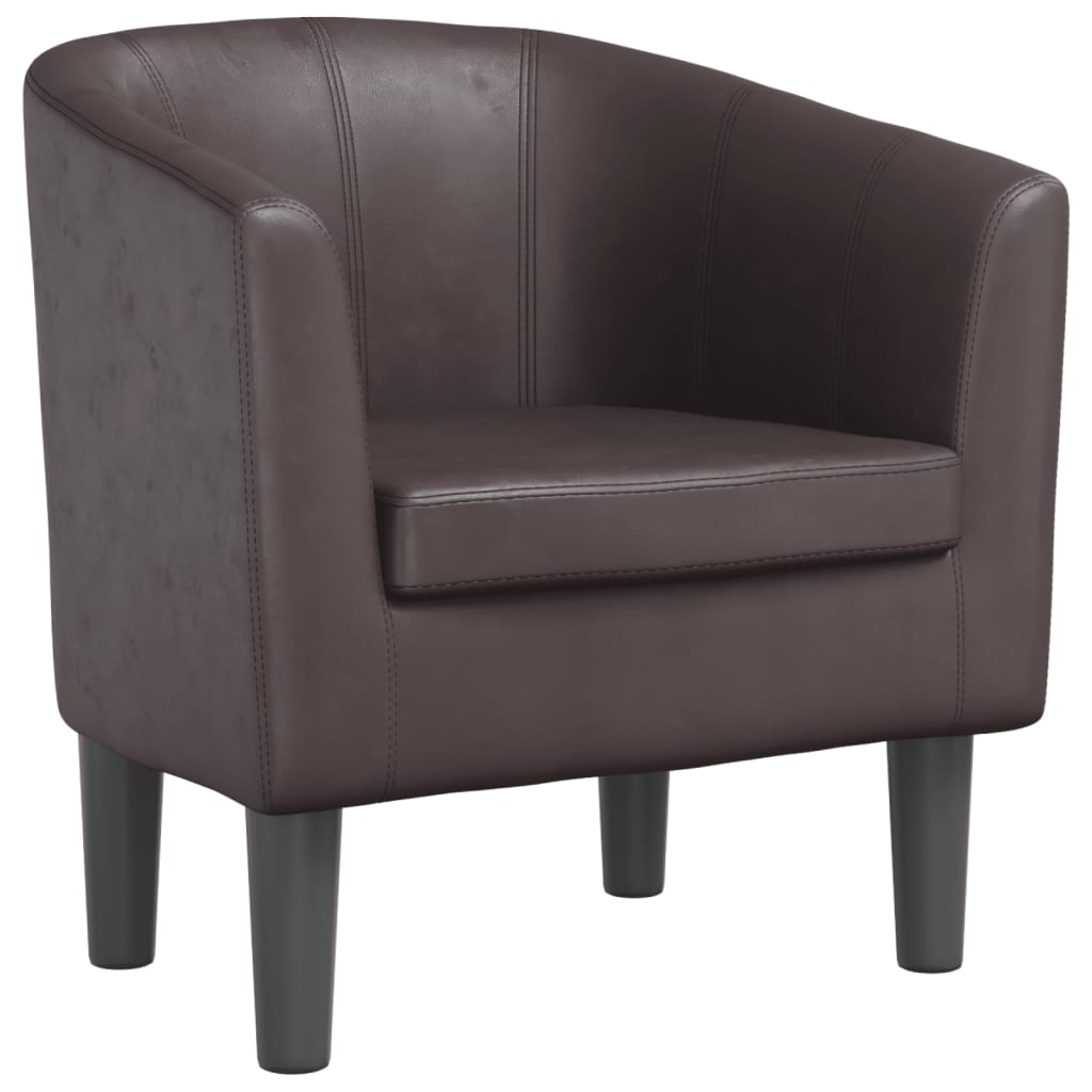 Fauteuil marron similicuir