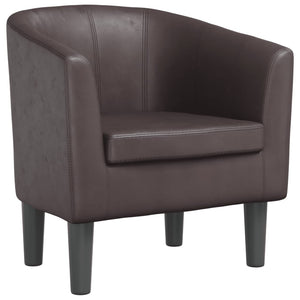 Fauteuil marron similicuir