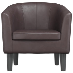 Fauteuil marron similicuir