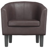 Fauteuil marron similicuir