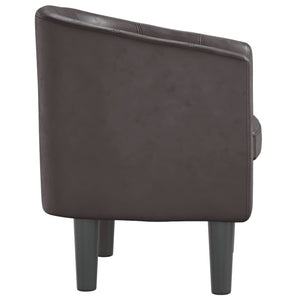 Fauteuil marron similicuir