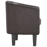 Fauteuil marron similicuir
