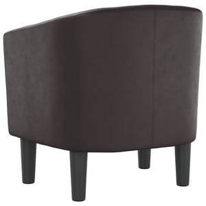 Fauteuil marron similicuir