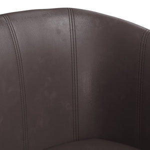 Fauteuil marron similicuir