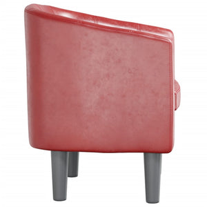 Fauteuil rouge bordeaux similicuir