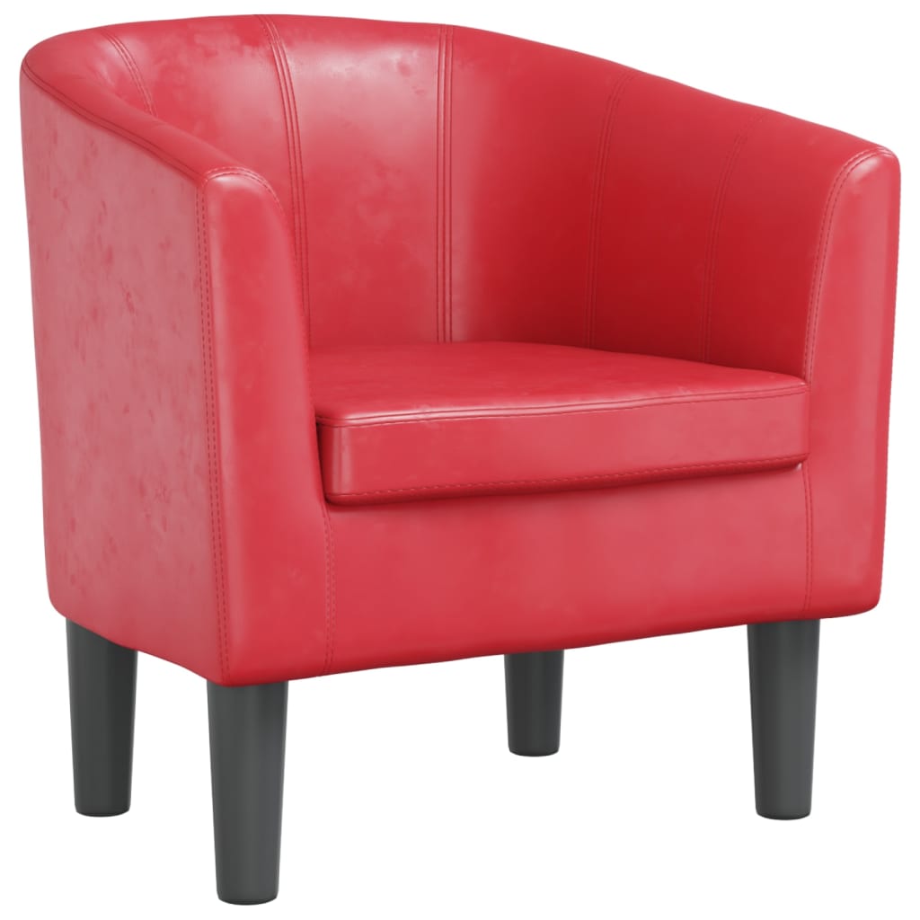 Fauteuil rouge similicuir